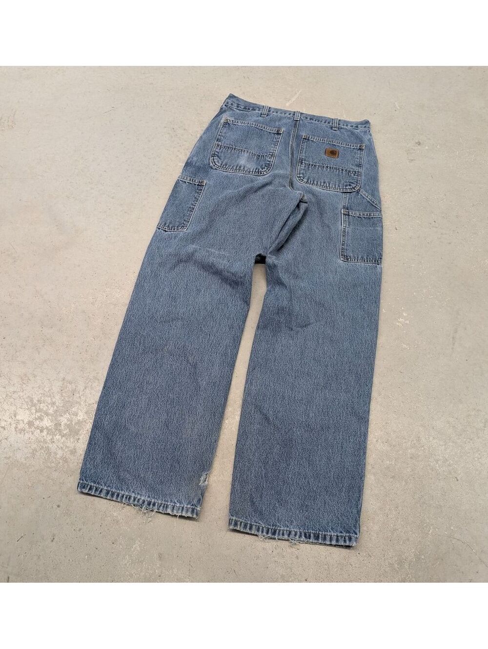 Vintage Y2K Carhartt Dungaree Fit Carpenter Blue Denim Jeans